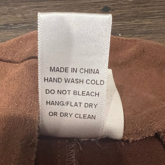 Love Daisy Girls Medium Suede Camel Mini Skirt - Picture 5 of 5